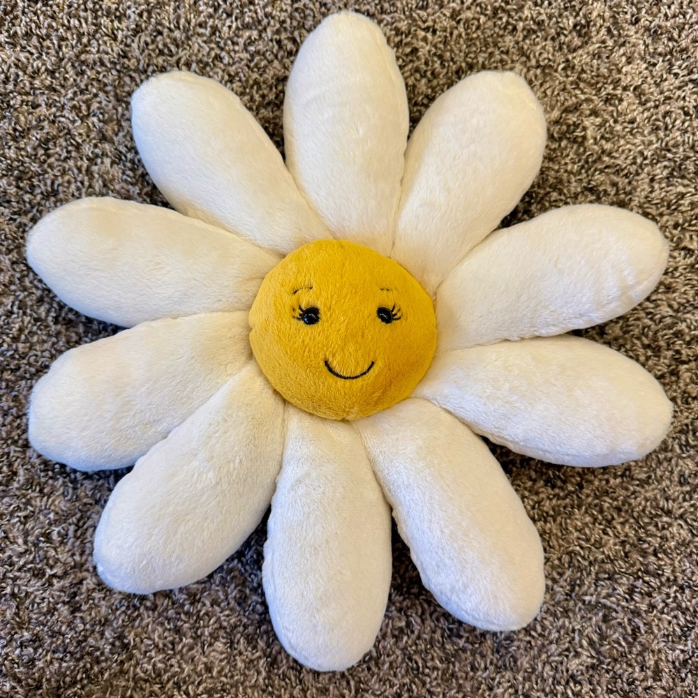 Jellycat London Retired Fleury Daisy Flower 15 Inch Plush Stuffed Animal EUC